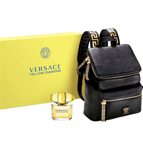 versace perfume weekend bag|Versace parfums backpack gift set.